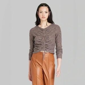 Wild  Fable Lace-Up Knit Top